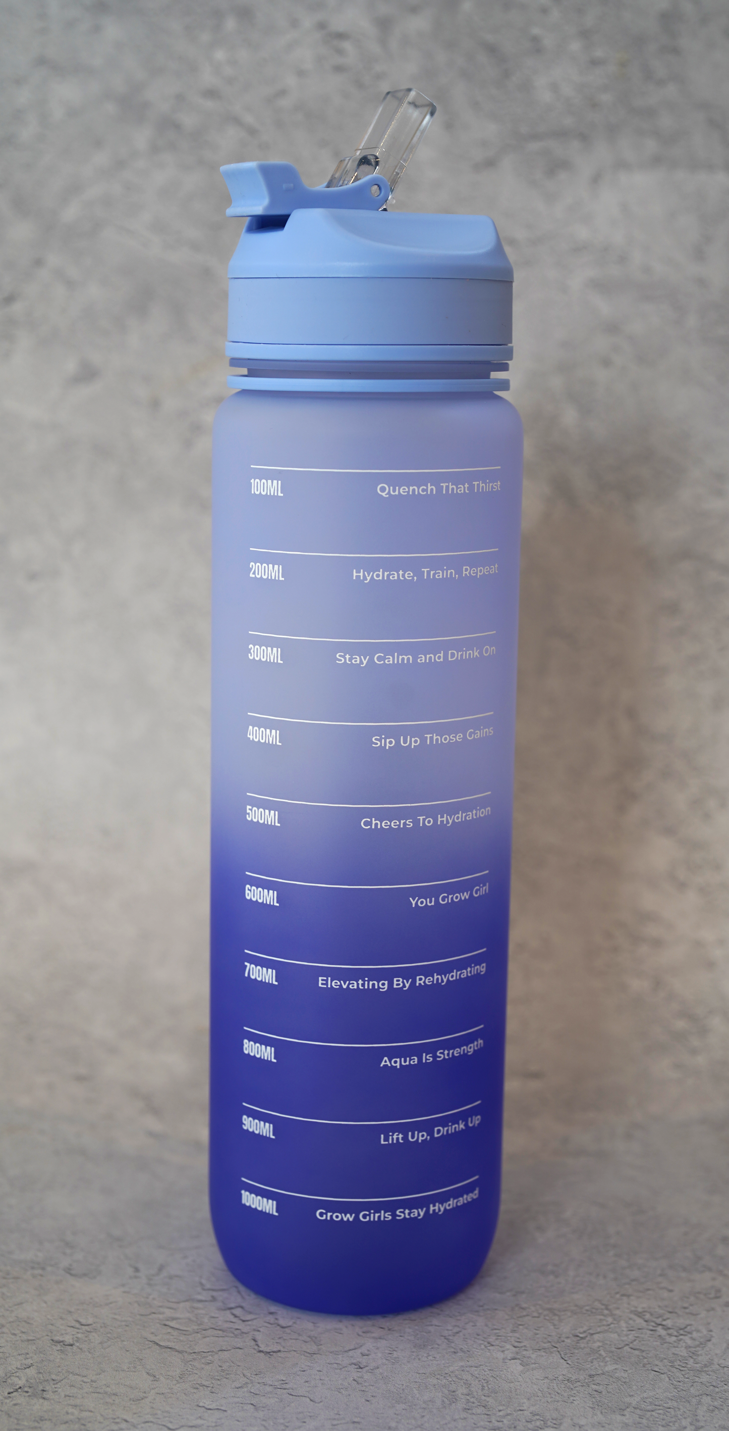 Grow Girl Water Bottle - Blue Gradient 1 Litre