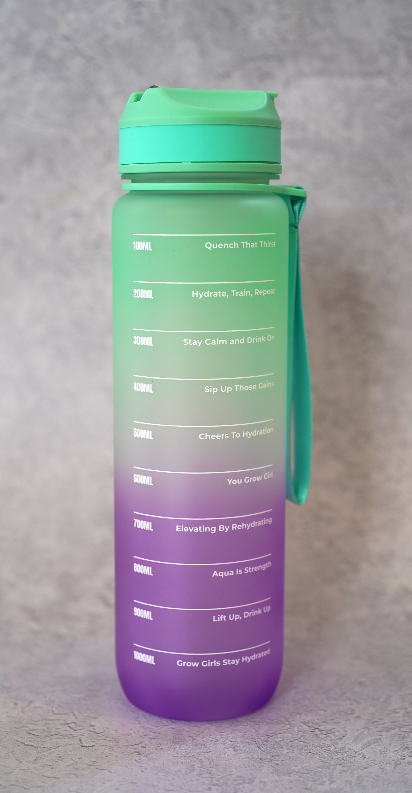 Grow Girl Water Bottle - 1 Litre - Orchid Purple with Lime Green Gradient