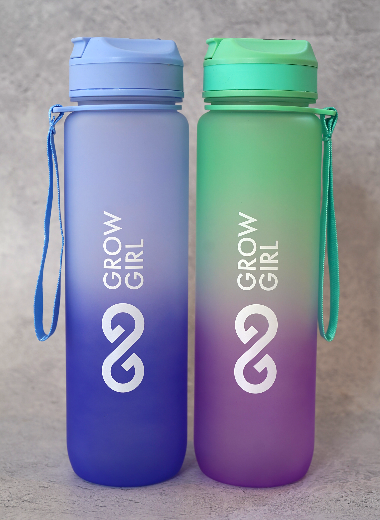 Grow Girl Water Bottle - 1 Litre - Orchid Purple with Lime Green Gradient